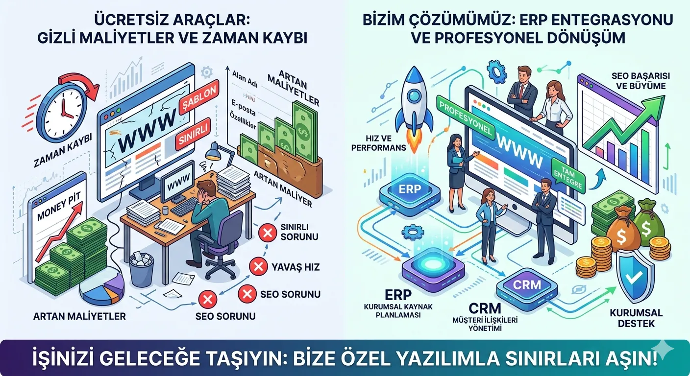 Neden Ücretsiz Websitesi Oluşturucularından Uzak Durmalısınız?